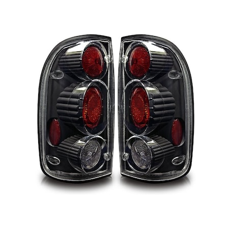 Winjet Altezza Tail Lights - Black / Clear CTWJ-0046-BC